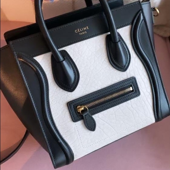 Celine Bi-Colour Nano Luggage Tote - Picture 5 of 9